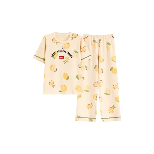 GOSO Pajama Set Women's Yellow Shades