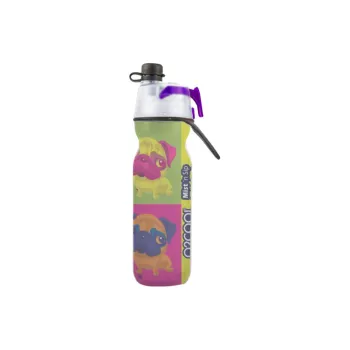 O2COOL Outdoor Water Equipment Water Container 590ml Low Density Polyethylene ABS Resin Cute Dazed Dog
