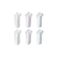 6 Pack (2 White+2 Purple+2 Light Blue)