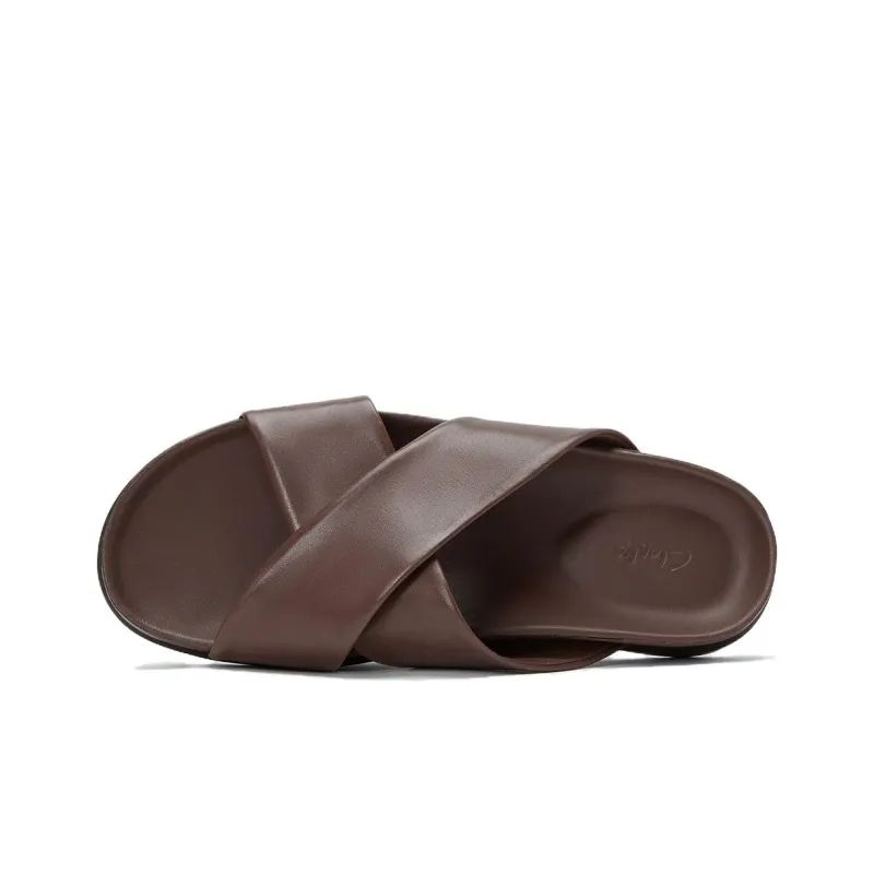 Clarks Slide Slippers Men's Brown-3