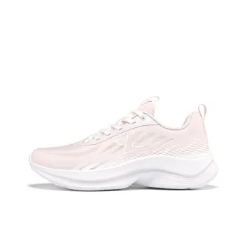 XTEP Cushioning And Breathable Low Top Running Shoes Women's Pink White