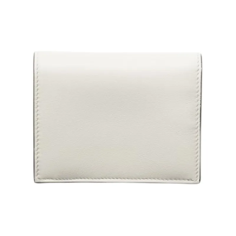 PRADA Leather Wallet Women's White-2