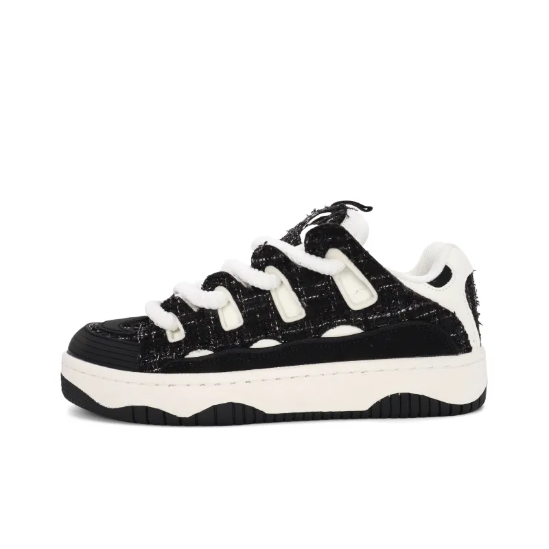 OHJC Slip-Resistant Cushioning Wear-Resistant Lightweight Breathable Low-Top Skateboard Shoes Unisex-46