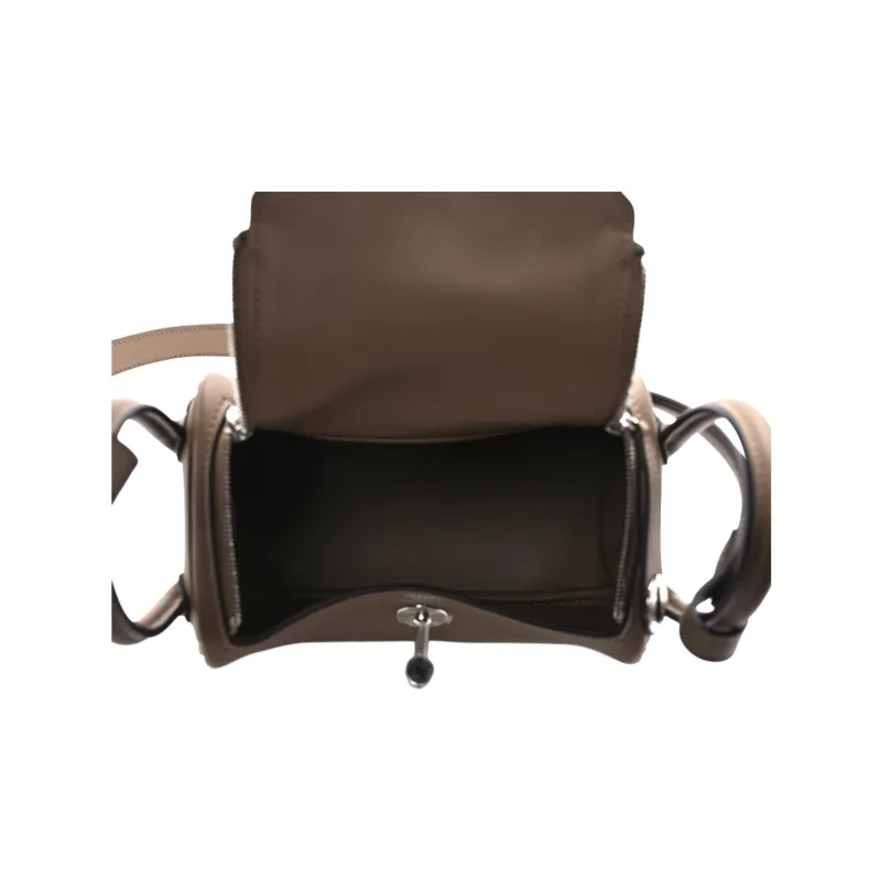 HERMES Lindy Swift Calfskin Handbag Shoulder Bag Crossbody Bag Mini Women's D0Beige Weimar Dog Beige-2