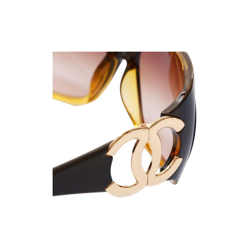 CHANEL 2000s CC-plaque Oversize Sunglasses-2
