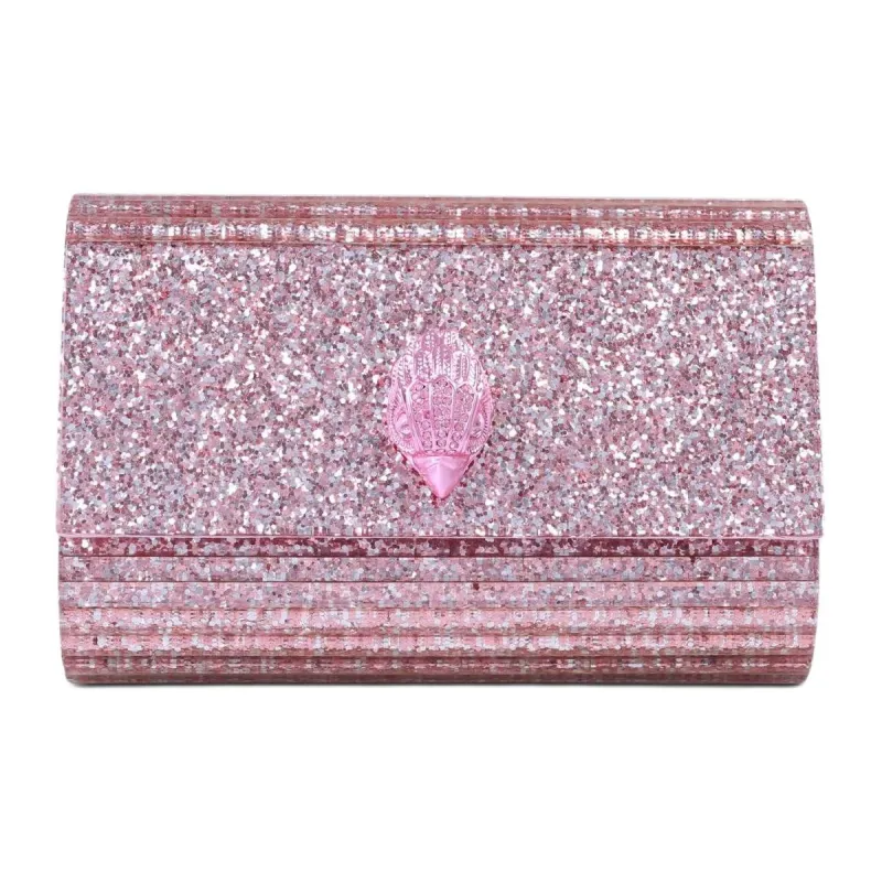 Kurt Geiger London Plexiglass With Crystal Clutch Women's Light Pink-0