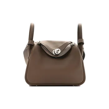 HERMES Lindy Swift Calfskin Handbag Shoulder Bag Crossbody Bag Mini Women's D0Beige Weimar Dog Beige