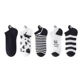 5 Pack, Thick Stripes+Cow+Pinstripe+Cow Block+Black