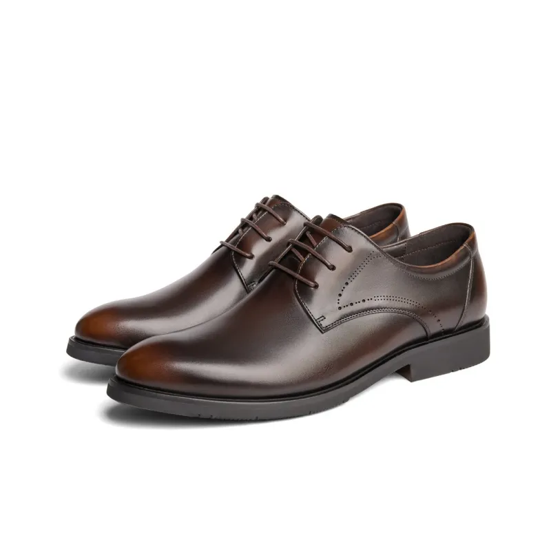 BELLE Dress Shoes Men Low Top Black/Coffee-4