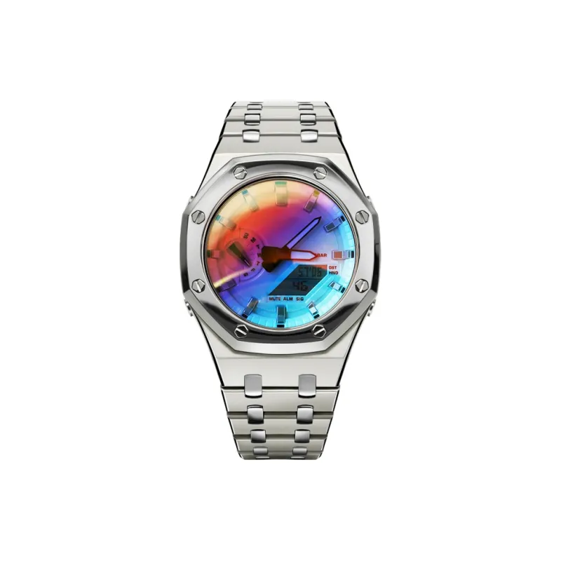 Keppot Farmer's Oak GA 2100/2110/B2100 Modified Stainless Steel Metal Mesh Strap Watch Case Unisex-2