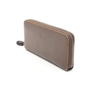 FERRAGAMO Genuine Leather Wallet Women's Chocolate-13