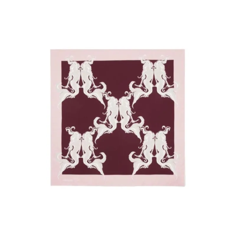 Valentino Silk Silk Scarves Women's Red-1