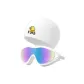 001 White Swim Goggles+7329 White Silicone Swimming Cap