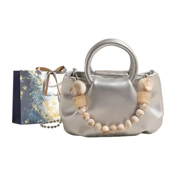 Iman's House PU Shoulder Bag Regular Women's Silver/Pearl Pink/Black/Pearl White