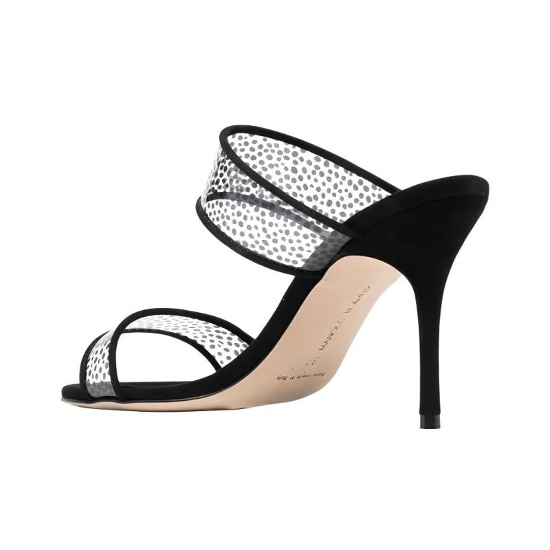 MANOLO BLAHNIK Slide Slippers Women's Black-4