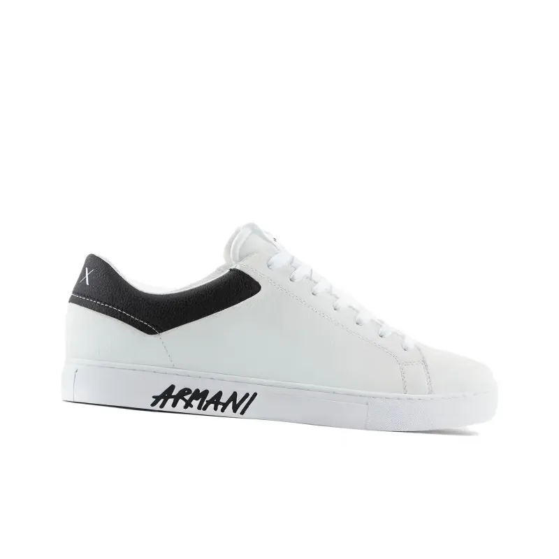 EMPORIO ARMANI Leather Sidewall Logo Sneakers-1
