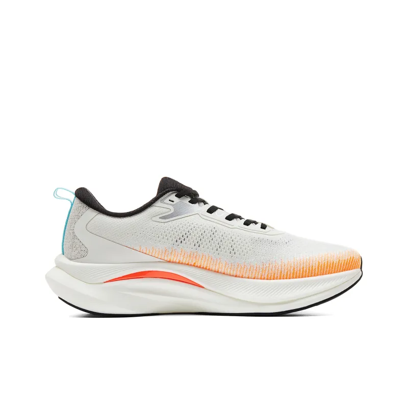 PEAK Cushioned Wear-Resistant Lightweight Slip-Resistant Running Shoes Men's Super-Light White Orange-1