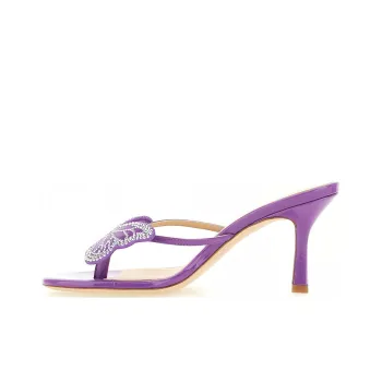 Blumarine Rubber Sole Flip Flops Women's Purple