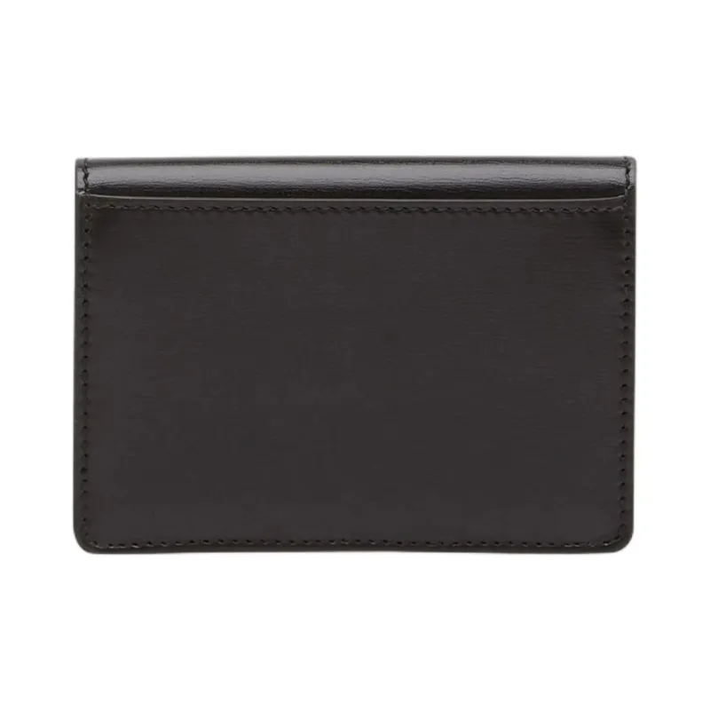 FERRAGAMO Palmellato Calfskin Card Holder Women's Black-3