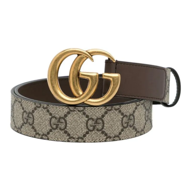 GUCCI Calfskin Leather Belts Women's Umber --0