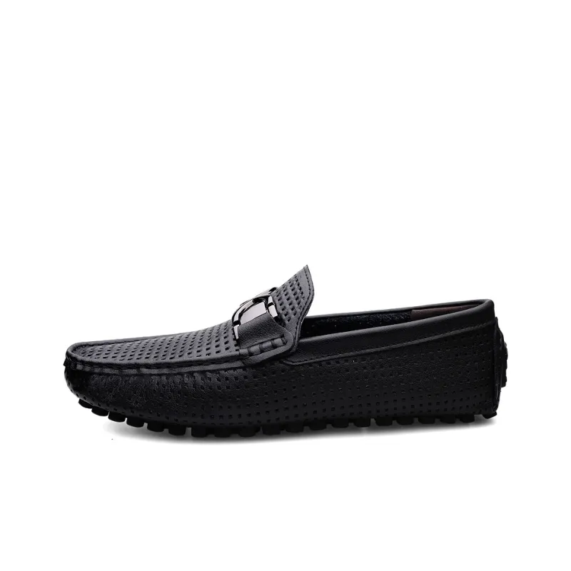 Abango Gommino Loafers Unisex White/Black/Yellow-6