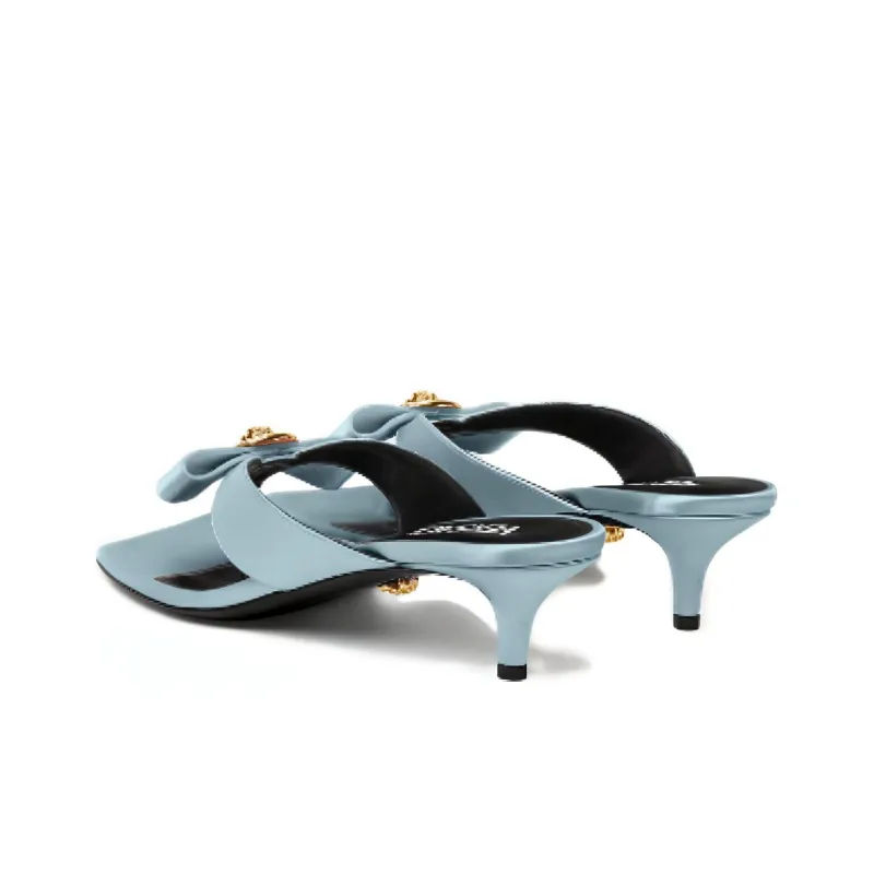 VERSACE Gianni Bow 45mm Leather Mules-3
