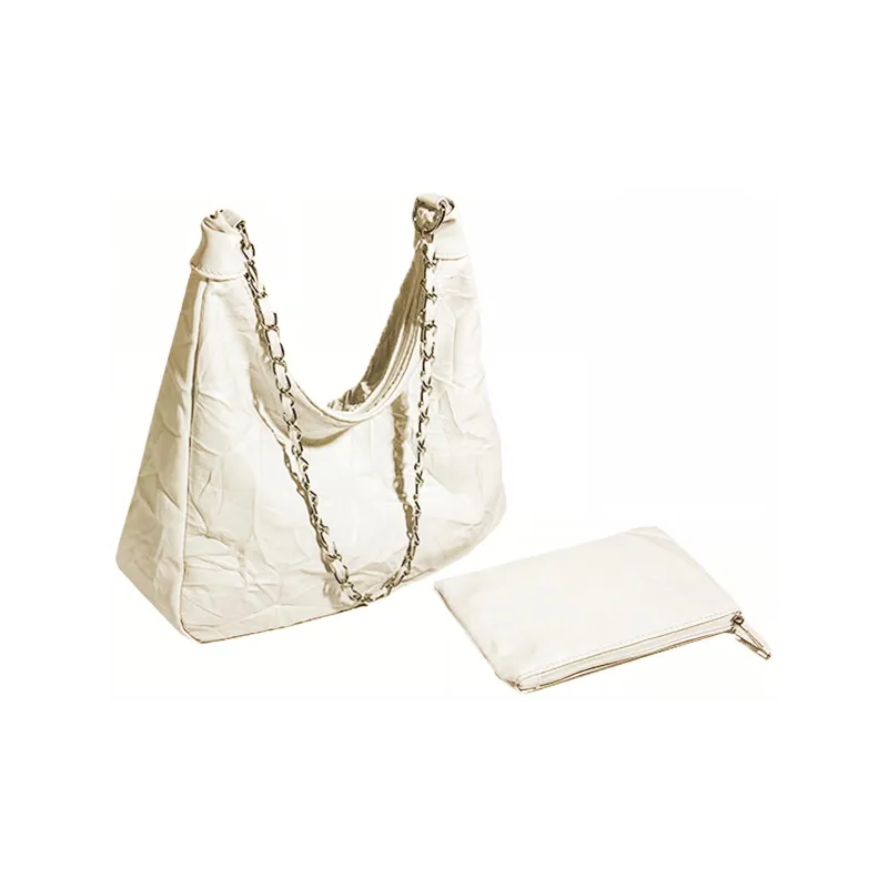 GF Polyester Portable Crossbody Bag, Shoulder Bag Women's White-4