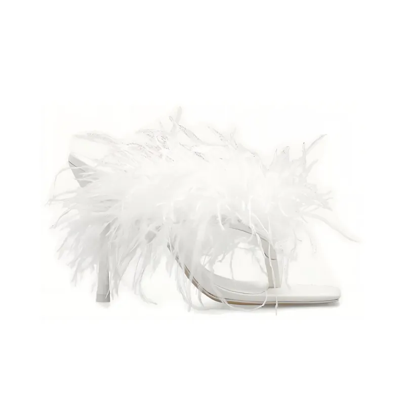 Cult Gaia Feather-detail 115mm Pumps-1