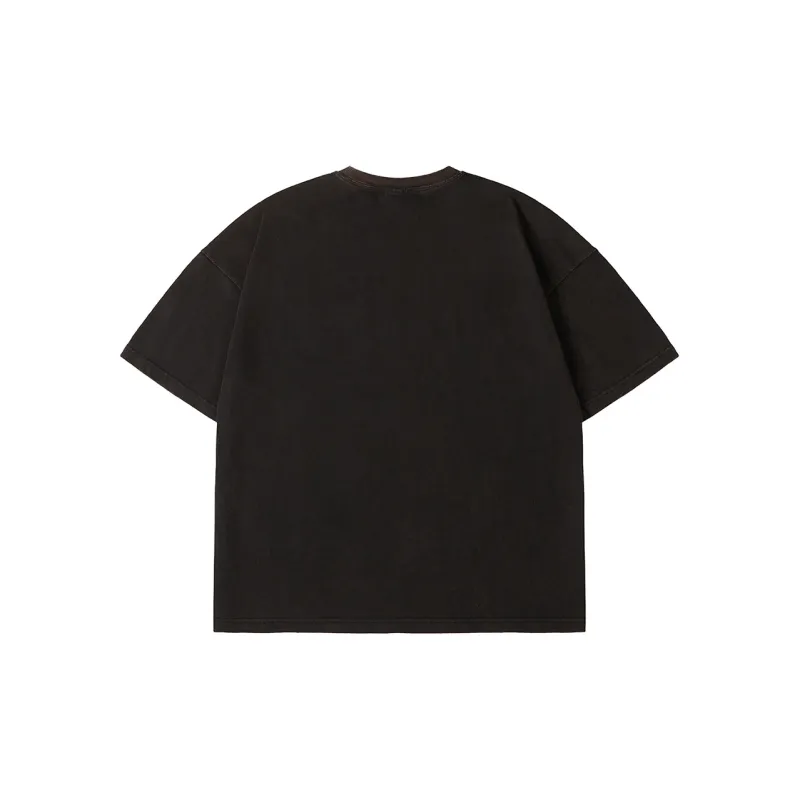N MAX T Shirts Men Black Vintage Washed Black-1