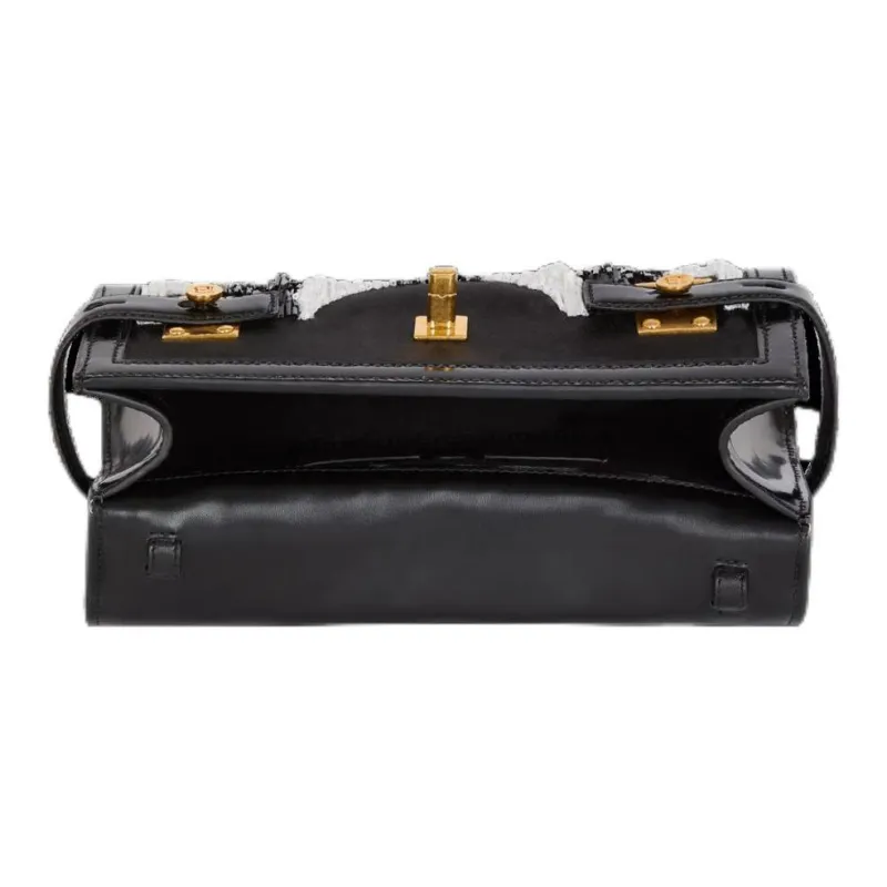 BALMAIN B-Buzz 23 Striped Clutch Bag-3