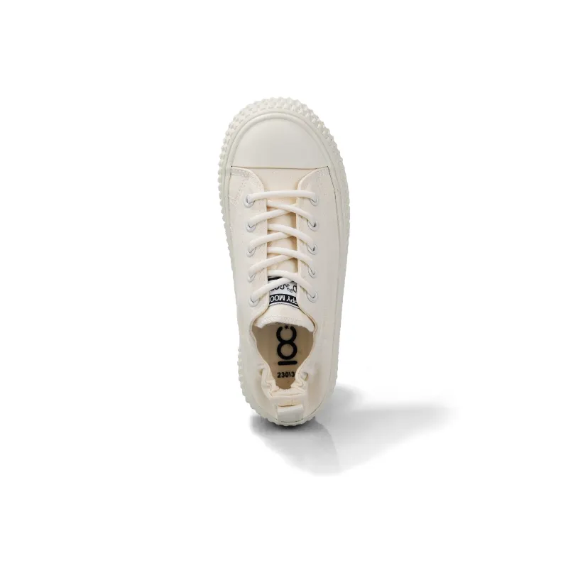 B10CROWN Breathable Lightweight Low Top Canvas Shoes Women's Beige-3