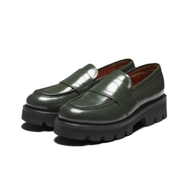 GRENSON Susie Loafers Women's Dark Green-2
