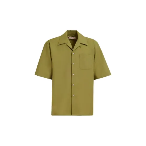 MARNI Shirts Men Avocado Green