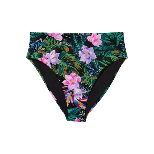 Victoria's Secret Swimming Shorts Women's Black Tropical/Black Tropical