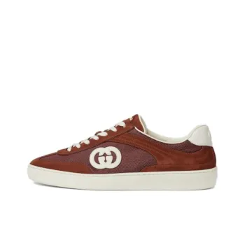GUCCI Interlocking Low Top Skateboard Shoes Men's Red