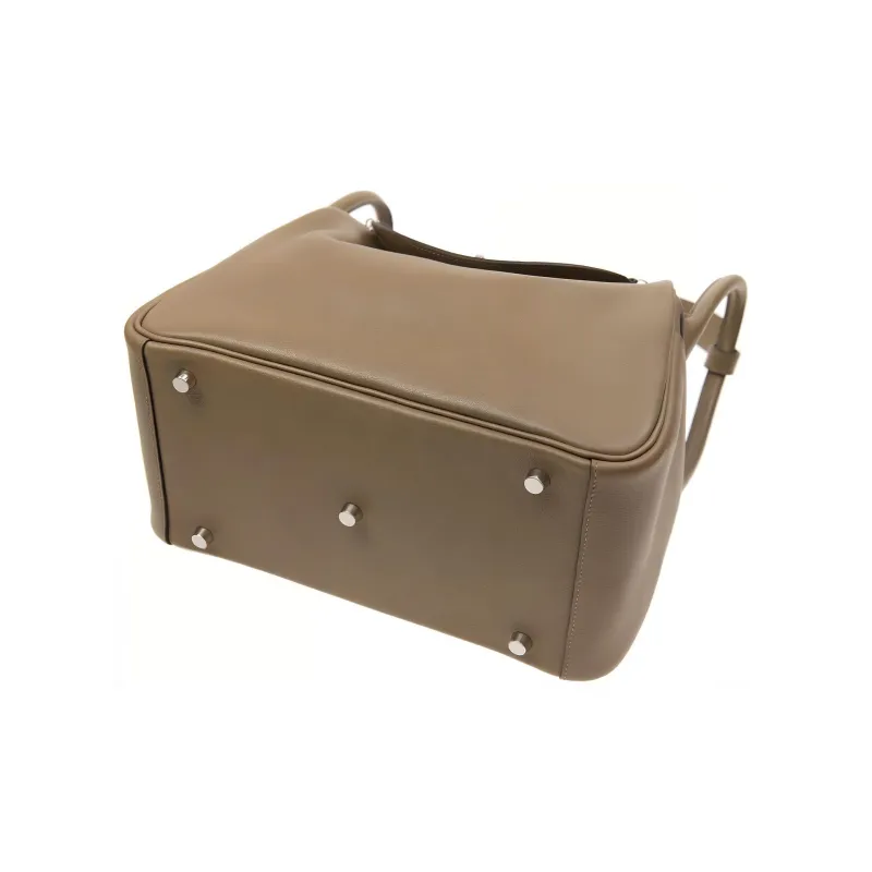 HERMES Lindy Evercolor Calfskin Handbag Shoulder Bag Women's D0 Beige Weimar Dog Beige-2