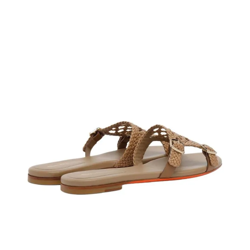 Santoni Double Buckle Open Toe Sandals Women's-3