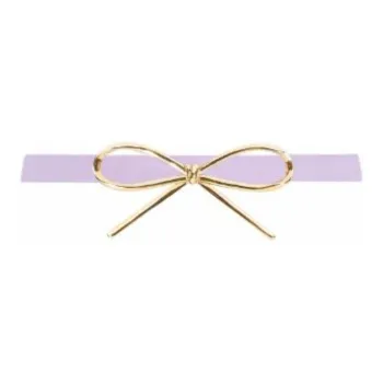 OSCAR DE LA RENTA Thin Bowknot Leather Belts Women's Light Purple