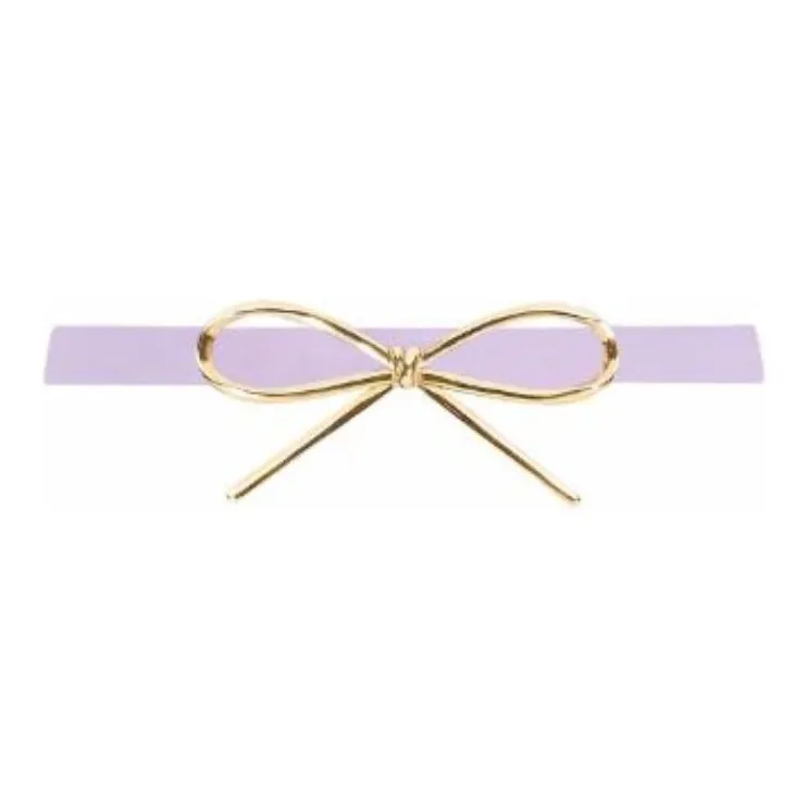 OSCAR DE LA RENTA Thin Bowknot Leather Belts Women's Light Purple-0