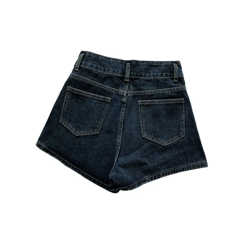 Concubine Zhu Denim Shorts Women's Vintage Blue-1