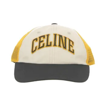 CELINE Cotton Baseball Caps Men's Yellow