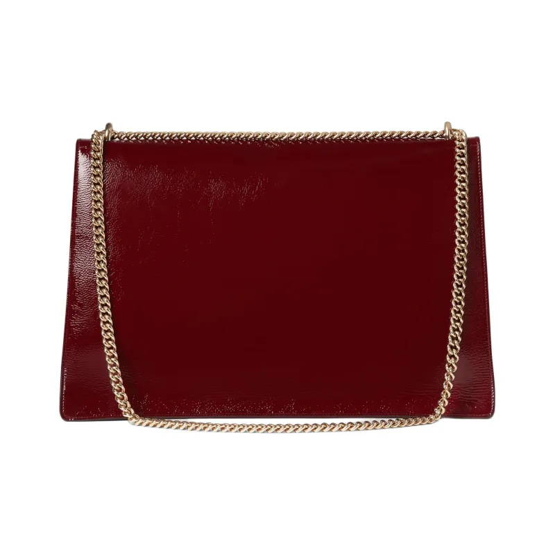 GUCCI Dionysus Patent Leather Crossbody Bag Shoulder Bag Large Size Women's Red-3