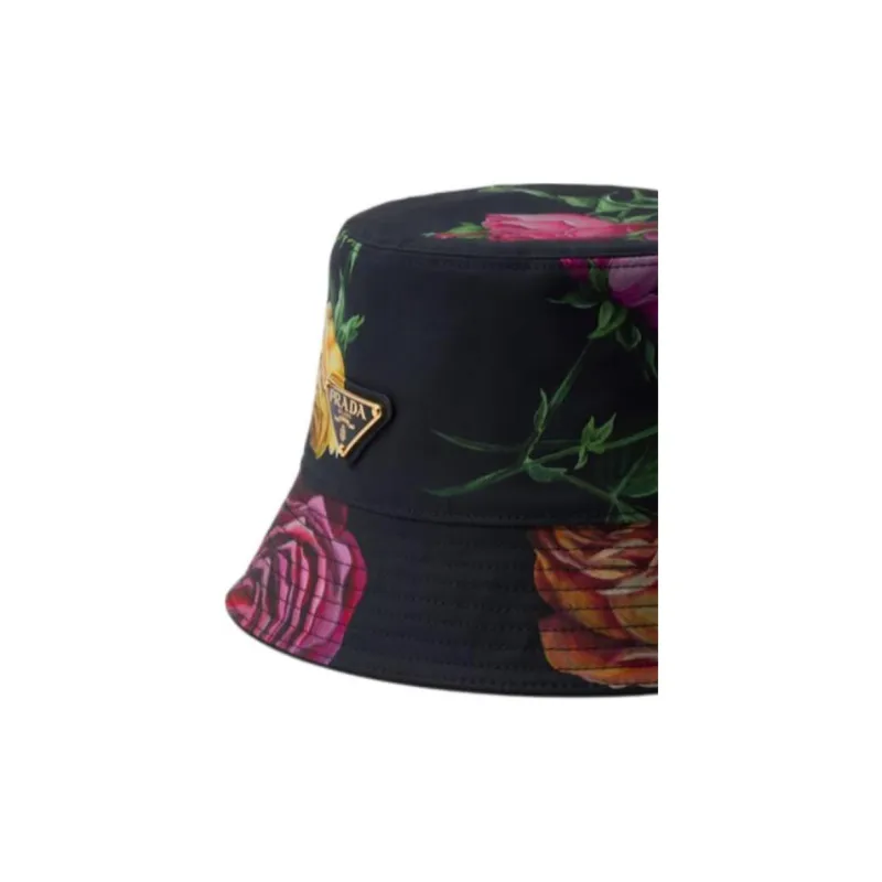 PRADA Floral-print Reversible Bucket Hat-2
