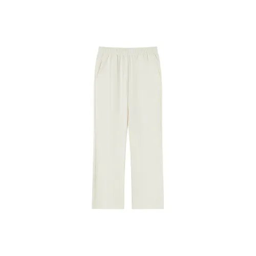 QIAODAN Knitted Sweatpants Women's Cream White