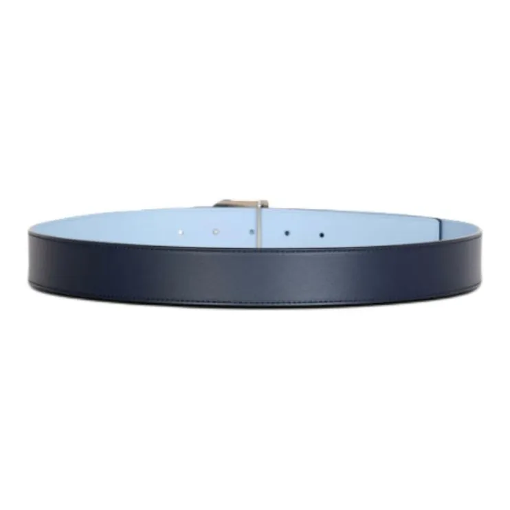 BALMAIN Two tone Reversible Leather Belt-1