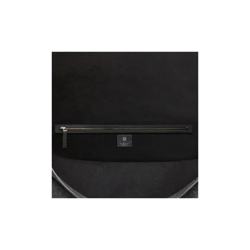 GIVENCHY Voyou Suede Leather Handbag, Shoulder Bag, Crossbody Bag Large Size Men's Black-3
