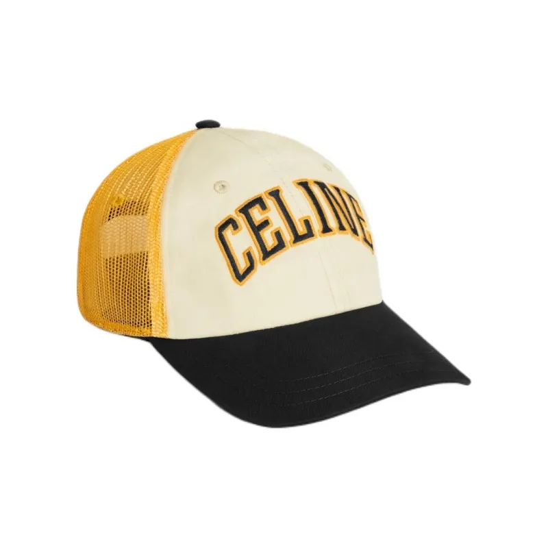 CELINE Mesh Baseball Cap In Cotton-4