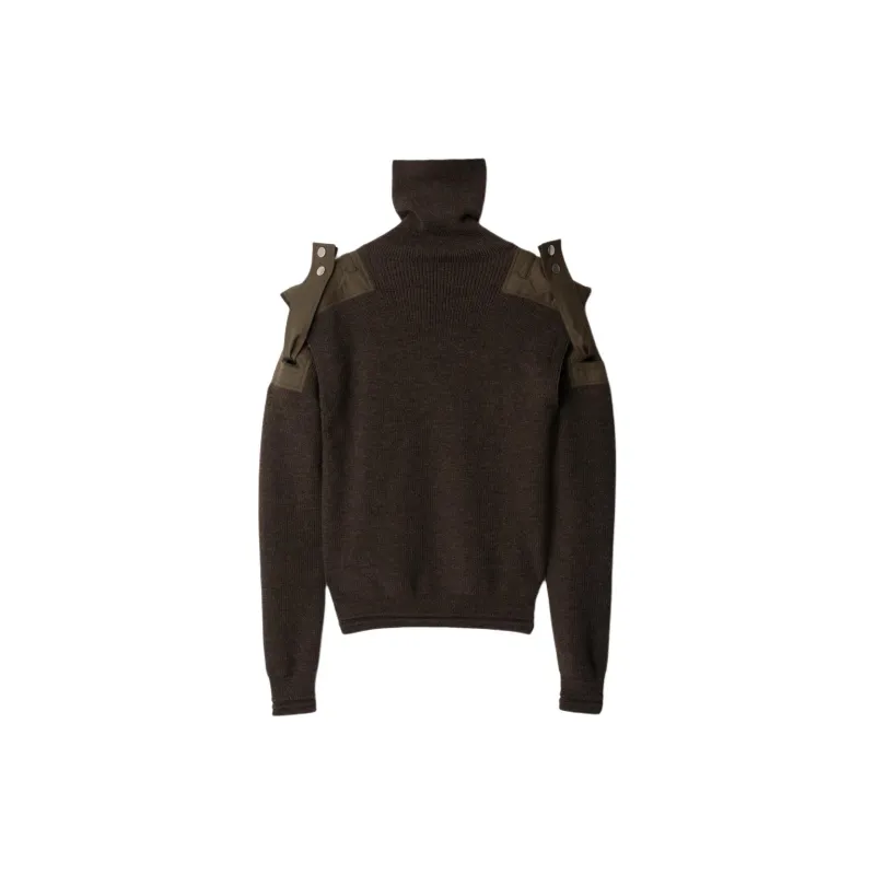 Burberry Detachable Sleeve Roll Neck Knitted Jumper-1