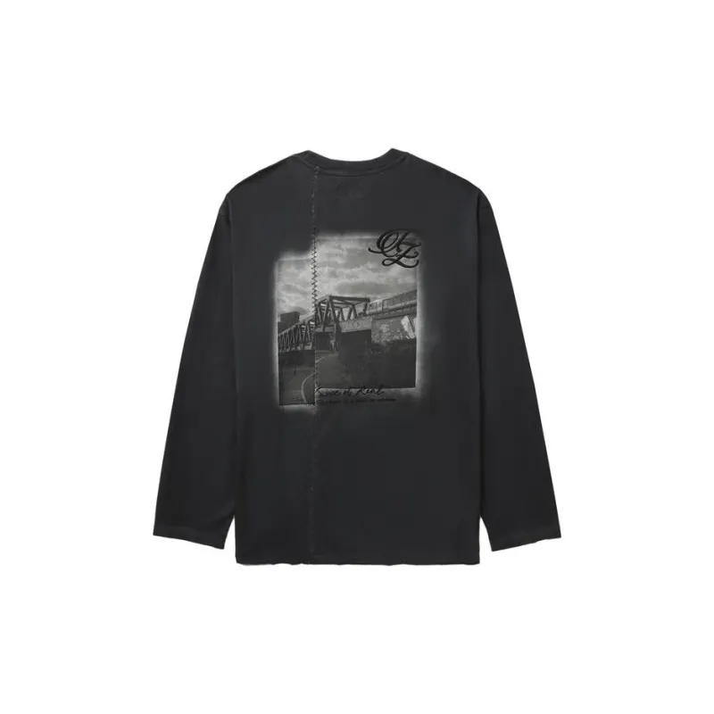 Izzue Graphic print Long sleeve Cotton T shirt-1