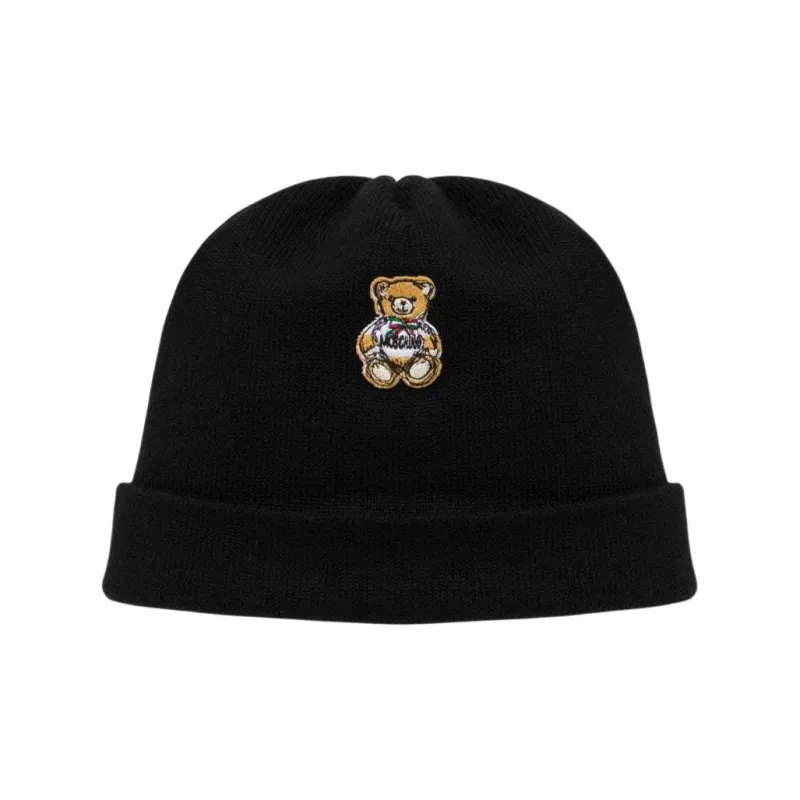 MOSCHINO Teddy Bear Virgin Wool Beanie-0